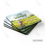 Peaceful Rest Christian Coaster Set – The Lord Is My Shepherd | Psalm 23:1–3 | Pack of 4 - Image 3