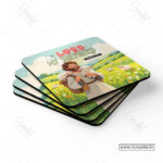 Comforting Shepherd Christian Coaster Set – The Lord Is My Shepherd | Psalm 23:1 | Pack of 4 - Image 3