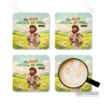 Joyful Belonging Christian Coaster Set – My Sheep Listen to My Voice | John 10:27 | Pack of 4 - Image 2