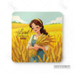 God’s Provision Christian Coaster Set – The Lord Provides | Ruth 2 | Pack of 4 - Image 4