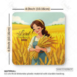 God’s Provision Christian Coaster Set – The Lord Provides | Ruth 2 | Pack of 4 - Image 5
