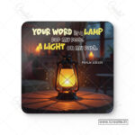 Light for My Path Christian Coaster Set – Your Word Is a Lamp | Psalm 119:105 | Pack of 4 - Image 4