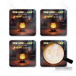 Light for My Path Christian Coaster Set – Your Word Is a Lamp | Psalm 119:105 | Pack of 4 - Image 2