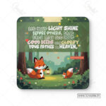 Let Your Light Shine Christian Coaster Set – Matthew 5:16 | Pack of 4 - Image 4