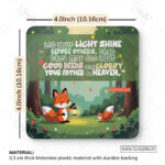 Let Your Light Shine Christian Coaster Set – Matthew 5:16 | Pack of 4 - Image 5