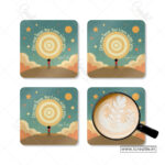 Do Not Fear Christian Coaster Set – I Am With You | Isaiah 41:10 | Pack of 4 - Image 2