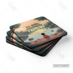 Be Still and Know Christian Coaster Set – Psalm 46:10 | Pack of 4 - Image 3