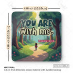 You Are With Me Christian Coaster Set – Psalm 23:4 | Pack of 4 - Image 5