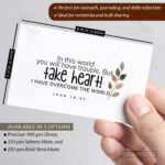 John 16:33 Scripture Card – “Take Heart, I Have Overcome the World” Pocket Blessing (Pack of 100) - Image 5