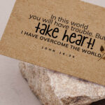 John 16:33 Scripture Card – “Take Heart, I Have Overcome the World” Pocket Blessing (Pack of 100) - Image 2