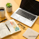 Close-up of premium quality Christian bookmark with elegant leaf artwork - faith encouragement bookmark