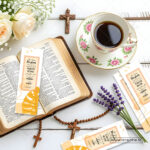 Multiple hope Christian bookmarks fanned out - bulk scripture bookmarks for ministry and church events