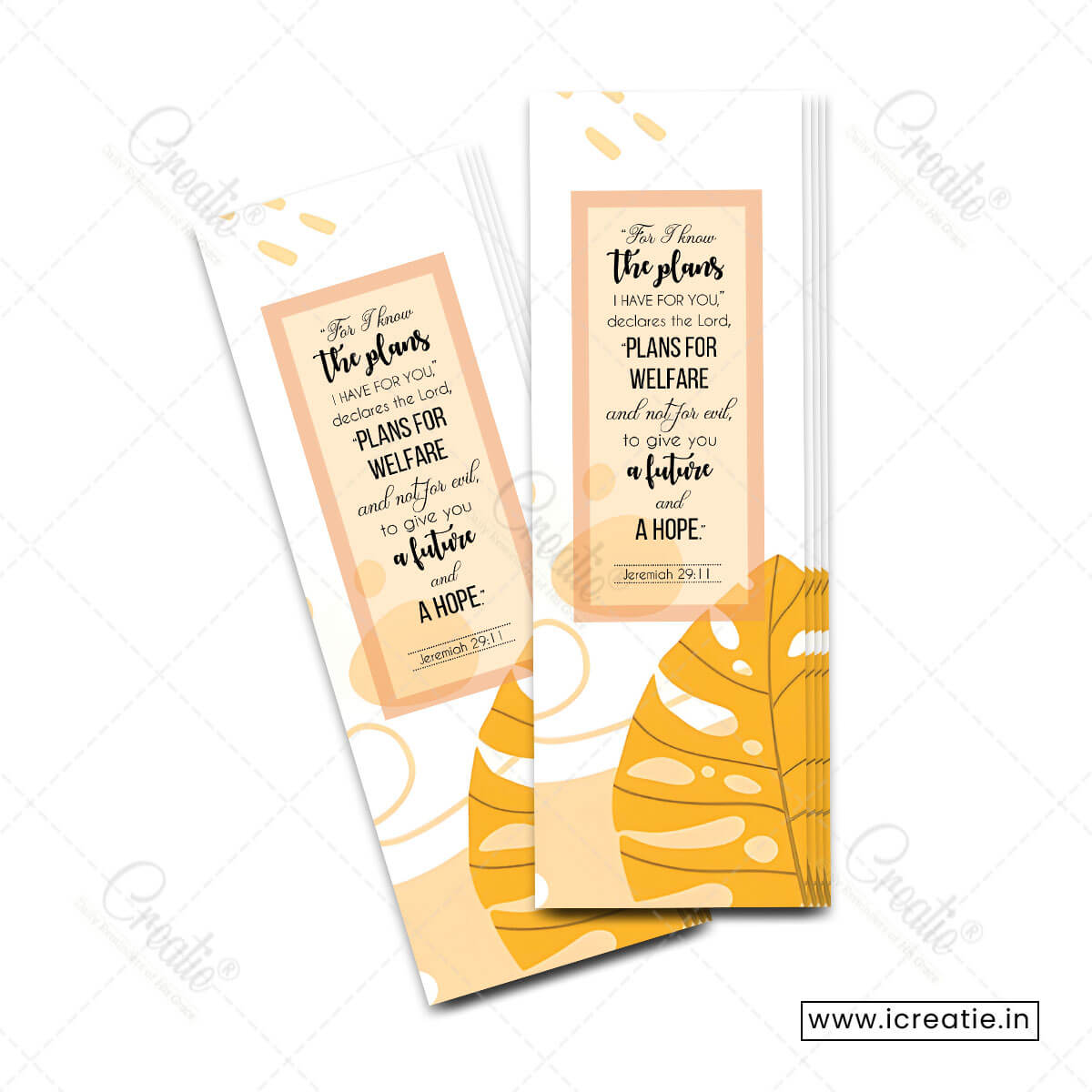 Jeremiah 29:11 Hope Christian bookmark India with hope and future promise - faith-based encouragement gift