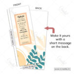 Back of new beginnings scripture bookmark showing Isaiah 43:19 complete verse - Christian encouragement gift India