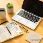 Close-up of premium eagle wings Christian bookmark with flowing design - strength gift for caregivers India