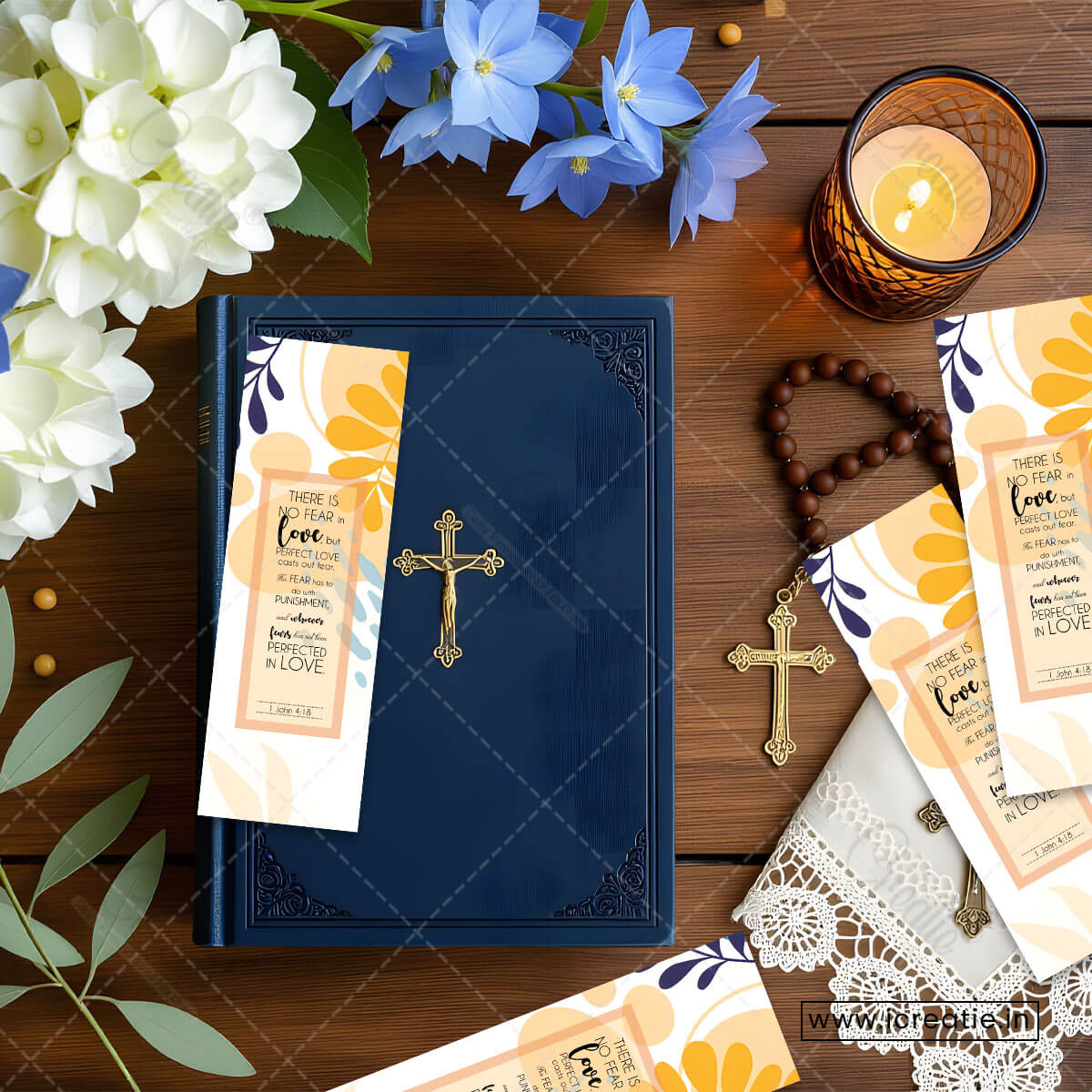 Peace bookmark in hand showing therapeutic color design - faith-based anxiety relief tool India