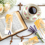 Multiple living hope Christian bookmarks fanned out - bulk scripture bookmarks for Easter outreach and baptism ministry