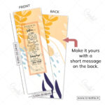 Back of living hope scripture bookmark showing 1 Peter 1:3 complete verse - resurrection hope bookmark India