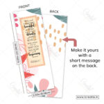 Back of trust God's timing scripture bookmark showing Ecclesiastes 3:11 complete verse - waiting season bookmark India