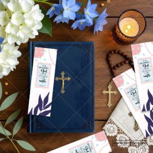 God the Creator bookmark in hand showing foundational Bible verse theme - baptism gift India