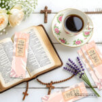 Multiple rebuilding Christian bookmarks fanned out - bulk scripture bookmarks for church revitalization and ministry India