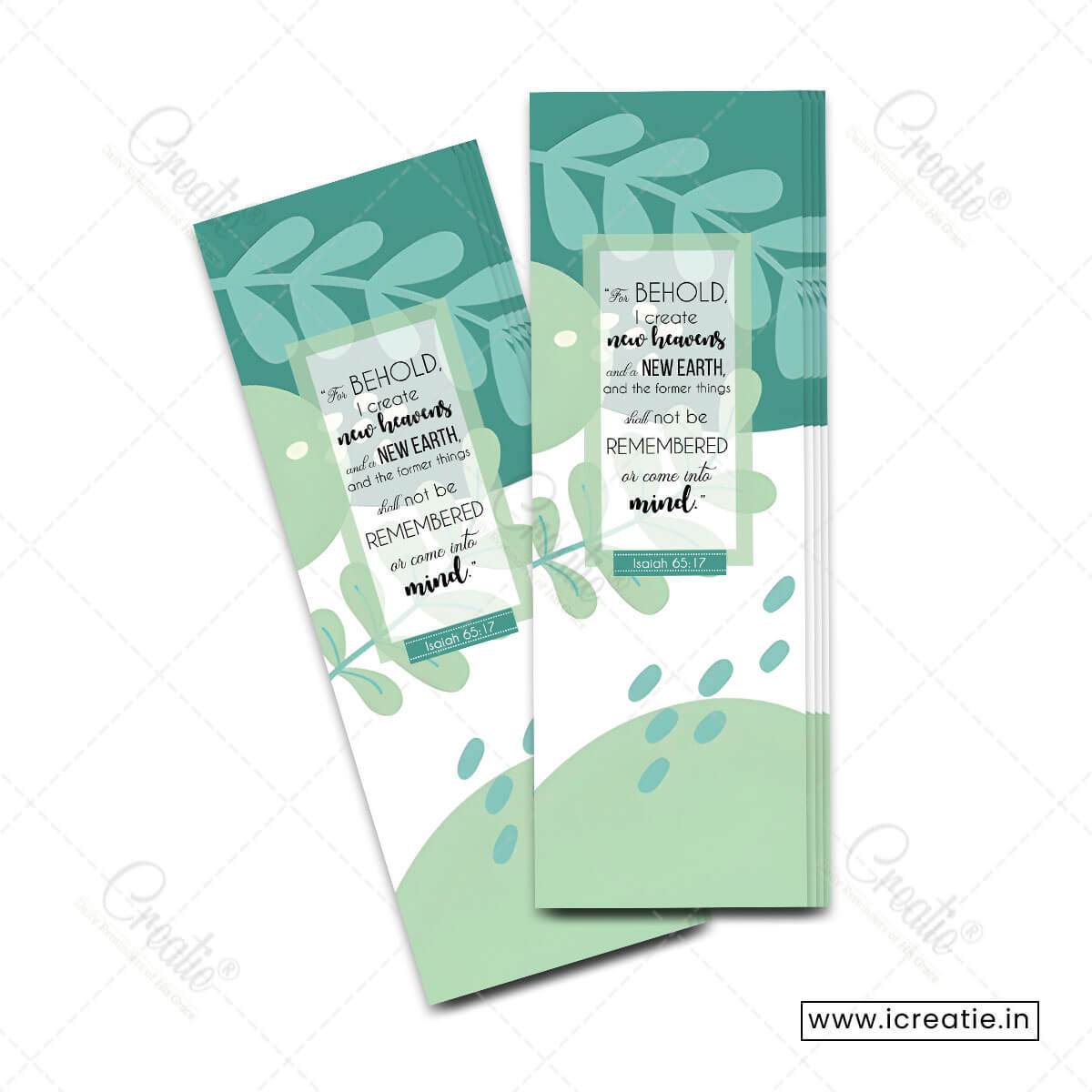 Isaiah 65:17 New Heavens New Earth Christian bookmark India - eternal hope celestial design - grief terminal illness support gift