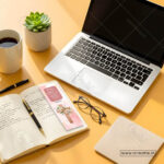 Close-up of Matthew 22:37 bookmark with floral heart devotional design - wedding favor gift India