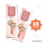 Pack of 15 greatest commandment Christian bookmarks for weddings and Valentine's - devotional heart bookmarks India