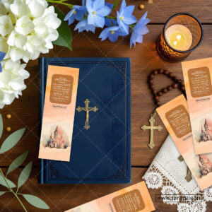 Crucified with Christ bookmark in hand showing death-to-self resurrection theme - Easter baptism encouragement India