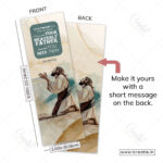 Back of Heavenly Father knows scripture bookmark showing Matthew 6:32 complete verse - provision assurance bookmark India