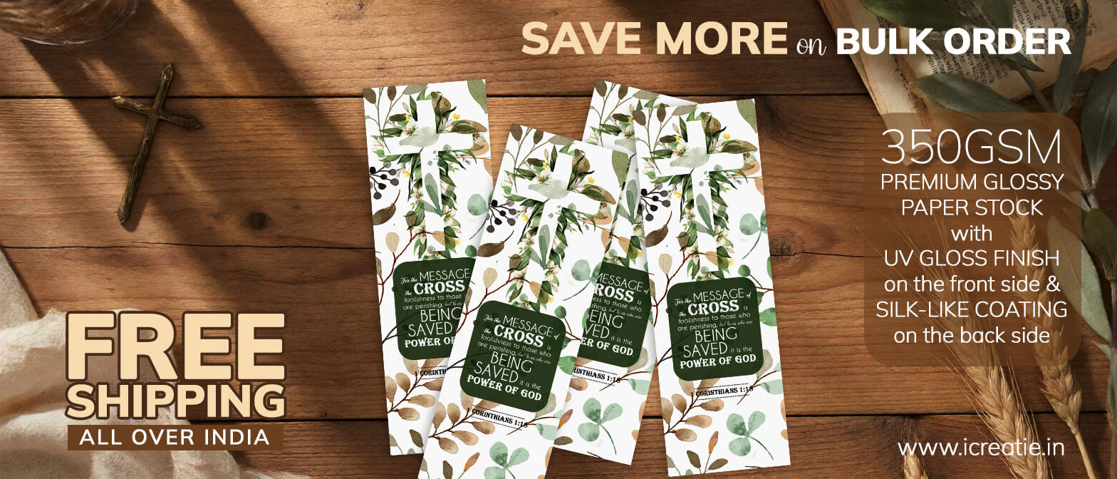 Message of the Cross Christian Bookmark India