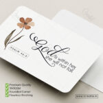 Strength & Stability Pocket Blessings Cards – God Is Within Her | Psalm 46:5 (Pack of 100) - Image 3