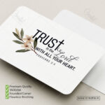 Trust in God Pocket Blessings Cards – With All Your Heart | Proverbs 3:5 (Pack of 100) - Image 3