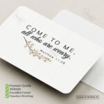 Rest in Jesus Pocket Blessings Cards – Come to Me All Who Are Weary | Matthew 11:28 (Pack of 100) - Image 3