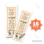 New Heart Christian Bookmark – A New Spirit Within You | Ezekiel 36:26 - Image 5