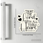Trusting God Wholeheartedly Christian Magnet (Set of 4) – A Daily Reminder to Rely on Him | Proverbs 3:5 - Image 2