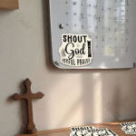 Joyful Praise to God Christian Magnet (Set of 4) – A Daily Call to Worship with Gladness | Psalm 47:1 - Image 4