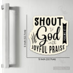 Joyful Praise to God Christian Magnet (Set of 4) – A Daily Call to Worship with Gladness | Psalm 47:1 - Image 2