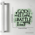 God Will Fight for You Christian Magnet (Set of 4) – Rest in His Protection and Strength | Exodus 14:14 - Image 2