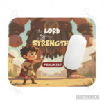 The Lord Is My Strength Mouse Pad – Psalm 28:7 Faith Over Fear - Image 2