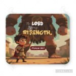 The Lord Is My Strength Mouse Pad – Psalm 28:7 Faith Over Fear