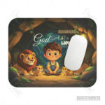 God Shut the Lions’ Mouths Mouse Pad – Daniel 6:22 Trust in God’s Protection - Image 2