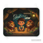 God Shut the Lions’ Mouths Mouse Pad – Daniel 6:22 Trust in God’s Protection