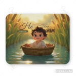 He Watched Over Him Mouse Pad – Exodus 2:6 God’s Gentle Protection