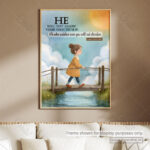 God Watches Over You Christian Poster – He Will Not Let Your Foot Slip | Psalm 121:3 - Image 9