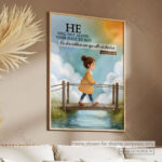God Watches Over You Christian Poster – He Will Not Let Your Foot Slip | Psalm 121:3 - Image 10