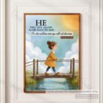 God Watches Over You Christian Poster – He Will Not Let Your Foot Slip | Psalm 121:3 - Image 13