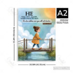 God Watches Over You Christian Poster – He Will Not Let Your Foot Slip | Psalm 121:3 - Image 3