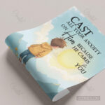 Cast Your Anxiety Christian Poster – He Cares for You | 1 Peter 5:7 - Image 14