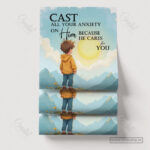 Cast Your Anxiety Christian Poster – He Cares for You | 1 Peter 5:7 - Image 17